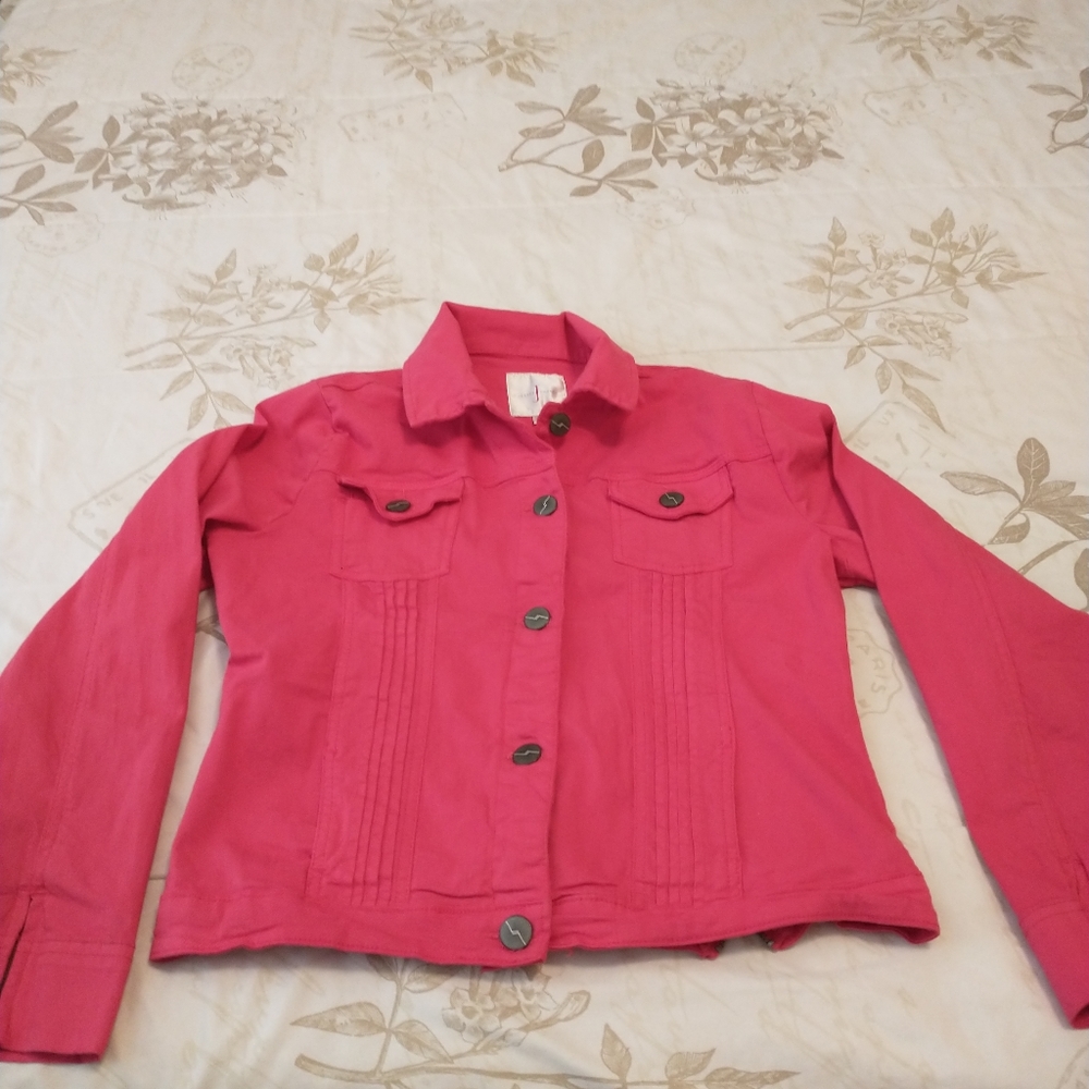 Jasper J Conran Ladies Denim Jacket,UK Size 16, Hot pinkColor Nwe without Tags